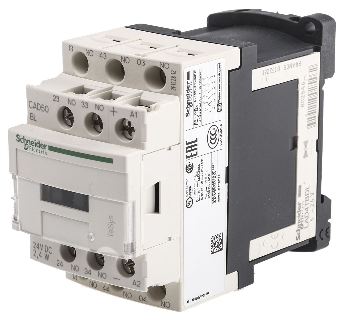 Cad Bl Contactor Schneider Electric Tesys D Cad Na A Bobina V Dc Rs