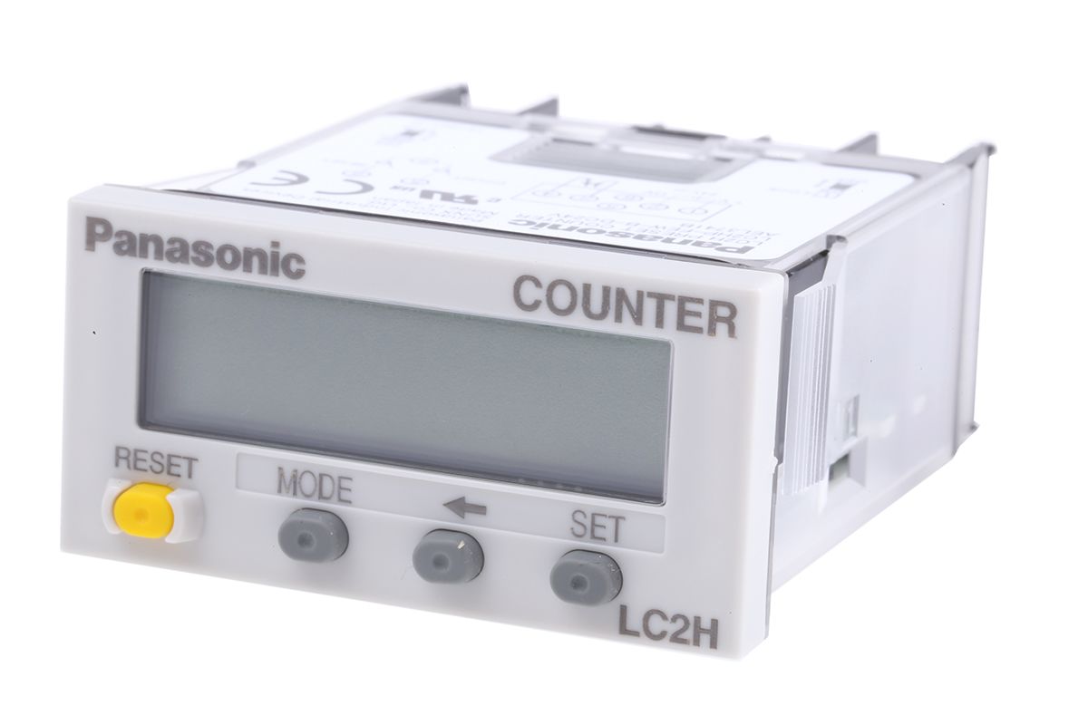 Panasonic Aufwärts Zähler LCD 8-stellig, Sekunden, max. 30Hz, 24 VDC, 0 → 99999999