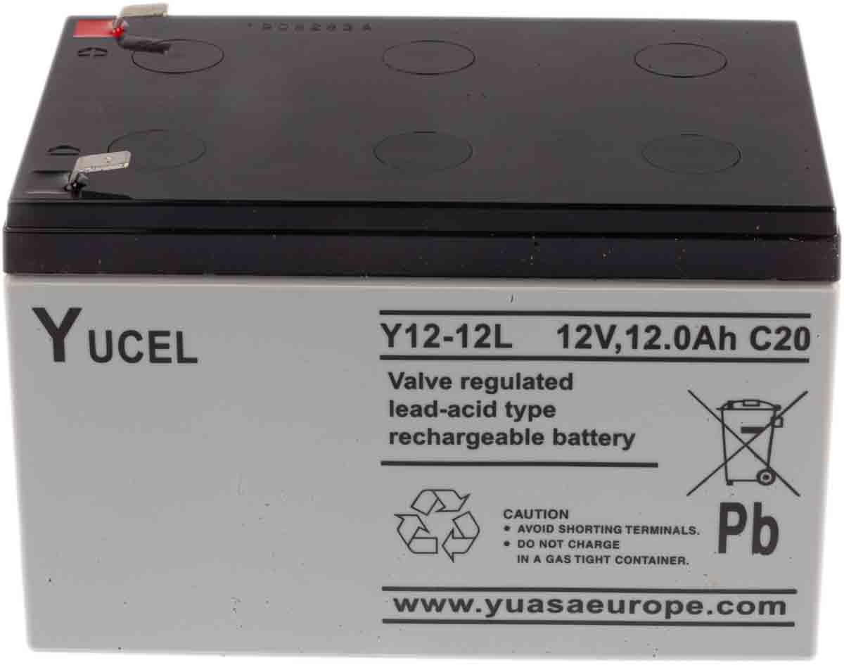 Y12-12 | Yuasa 12V Tab Sealed Lead Acid Battery, 12Ah | RS