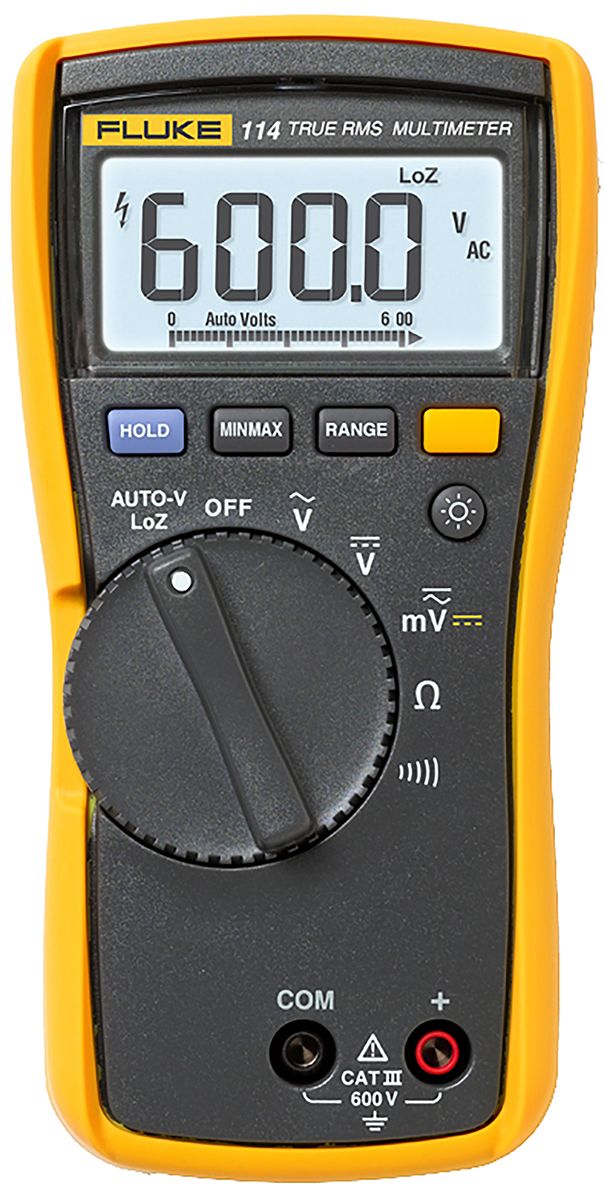 Fluke 114 Handheld Digital Multimeter 600V ac 600V dc