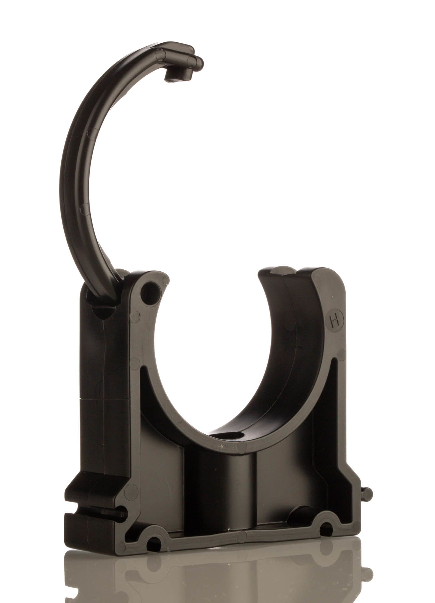 167061040 Fischer PP Black Pipe Clamp, 0.87in x 2.92in x 2.01in