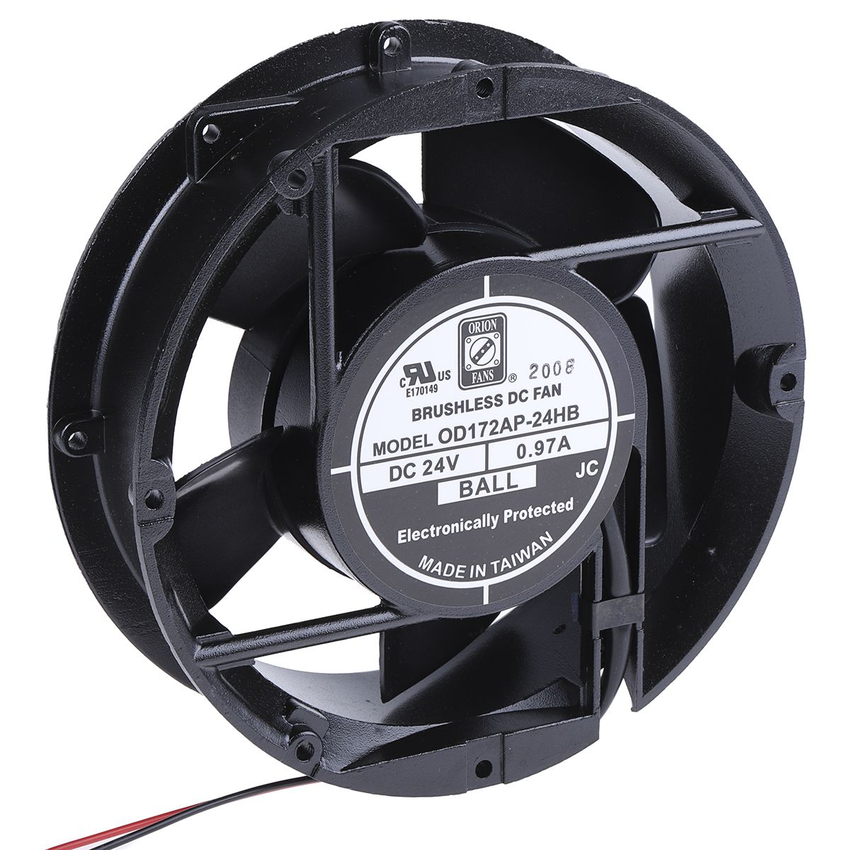 RS PRO Axial Fan, 24 V Dc, DC Operation, 399.3m³/h, 23W, 172 X 51mm | RS