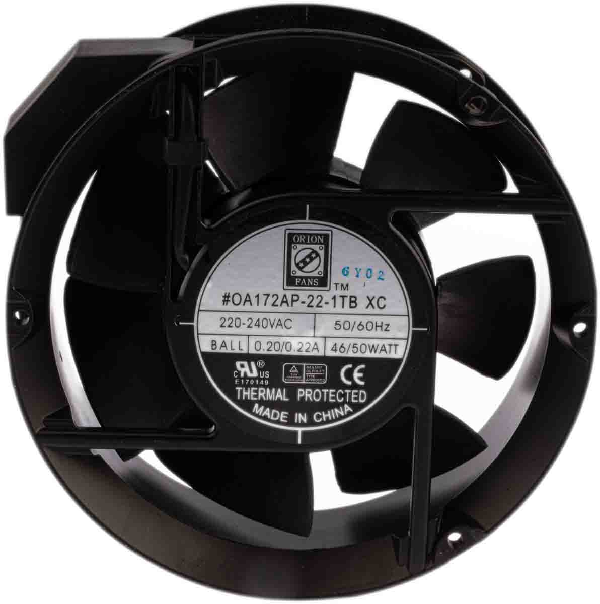 RS PRO Axial Fan, 230 V Ac, AC Operation, 399.3m³/h, 35W, 172 X 51mm | RS