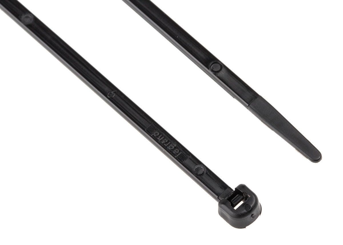 Legrand Cable Tie, 280mm x 3.5 mm, Black Nylon, Pk-100