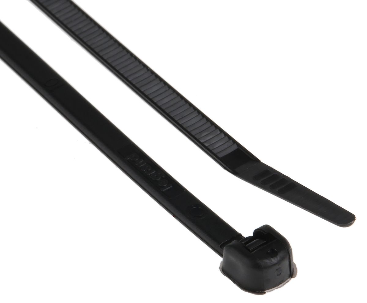 Legrand Cable Tie, 180mm x 3.5 mm, Black Nylon, Pk-100