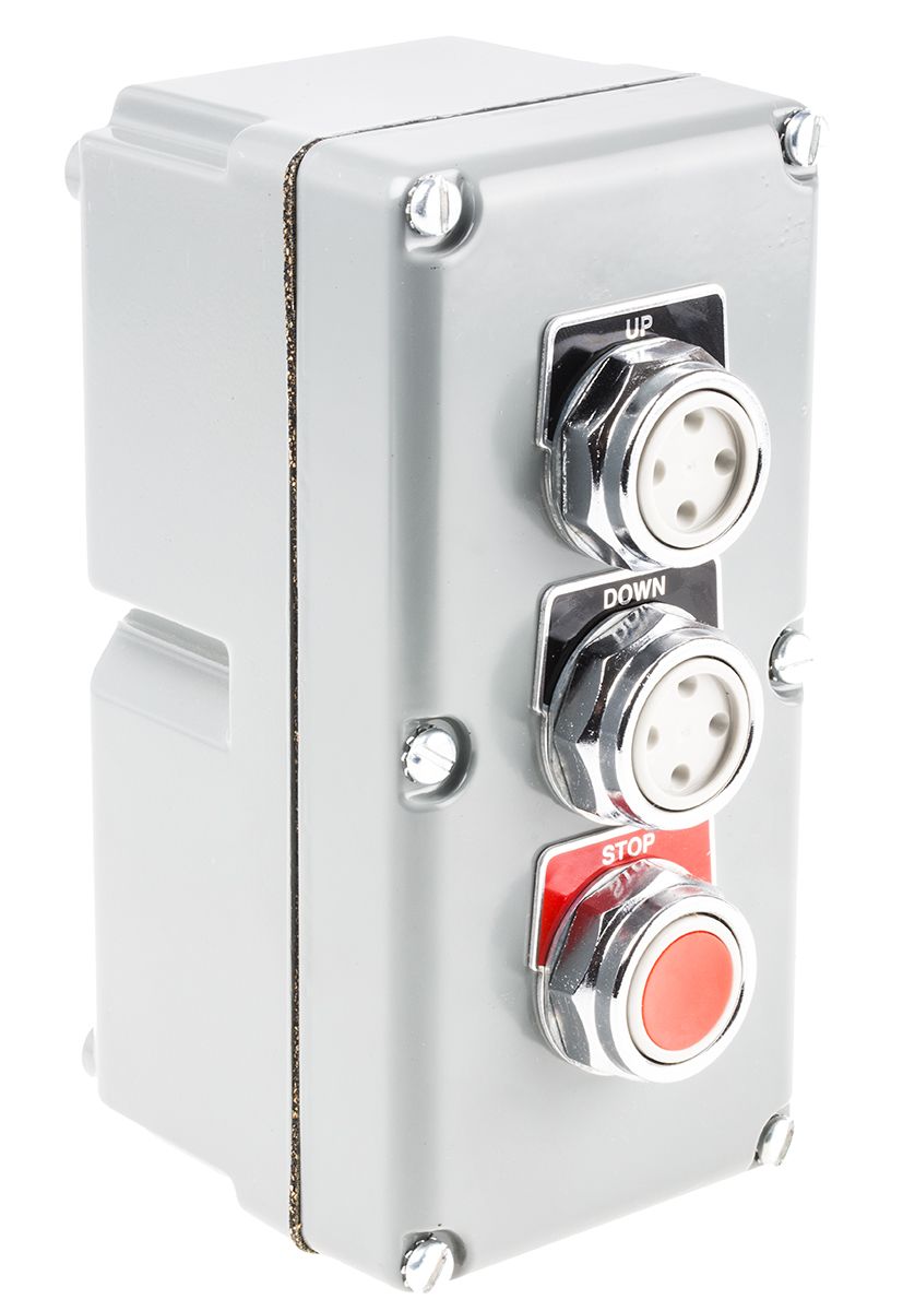 9001TYK31 Schneider Electric Push Button Control Station, Metal, IP66