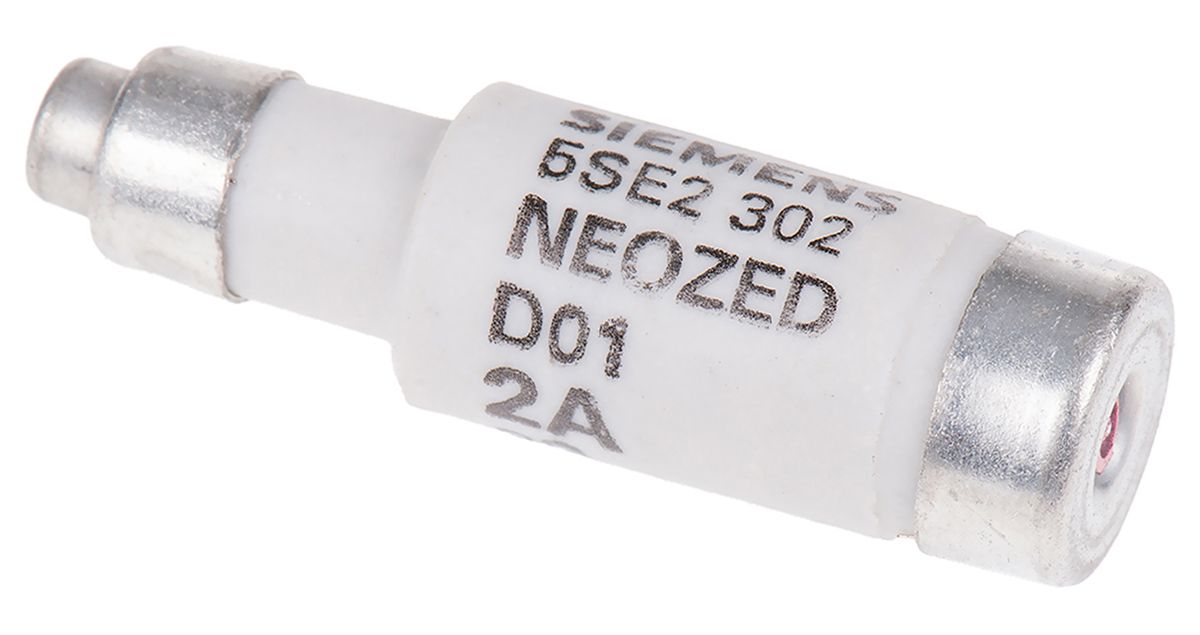 Fusible neozed Siemens, 2A, taille D01, gG, 400V c.a.