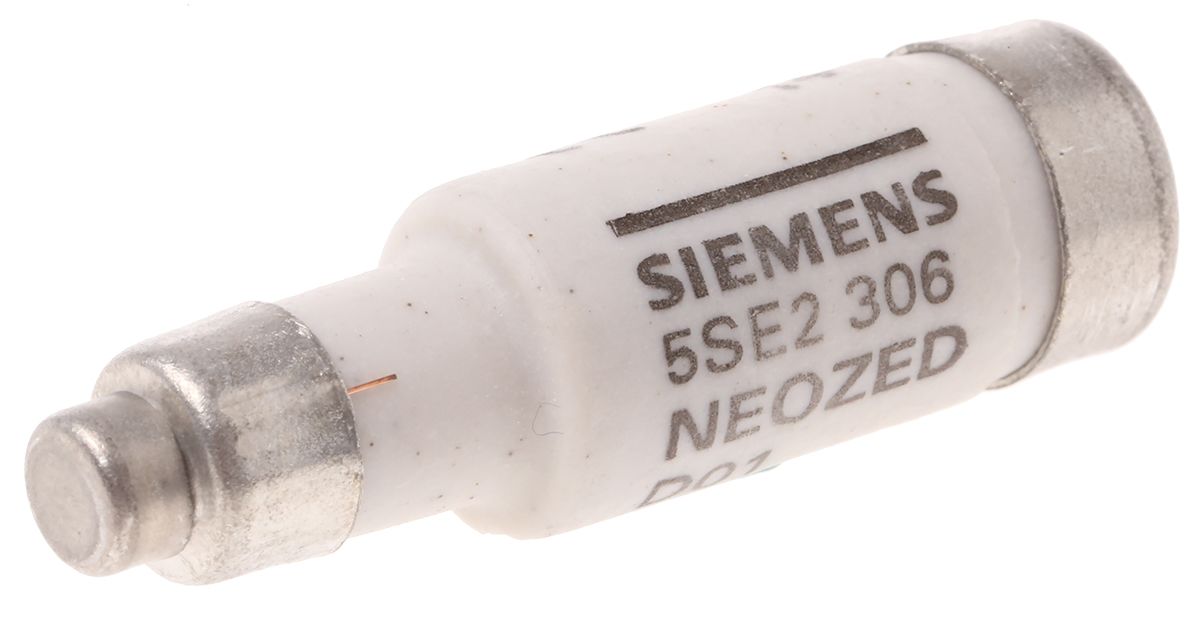 Siemens 6A D01 Neozed Fuse, gG, 400V ac