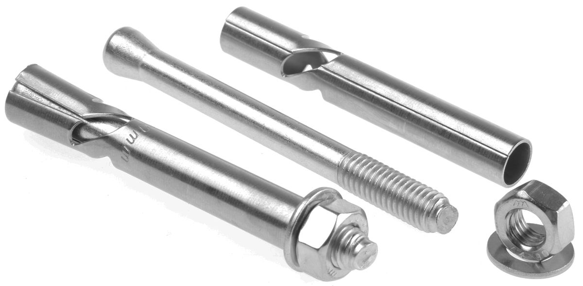 RS PRO Stainless Steel Masonry Fixing 75mm 10mm Fixing Hole RS rs-pro-stainless-steel-masonry-fixing-75mm-10mm-fixing-hole-rs
