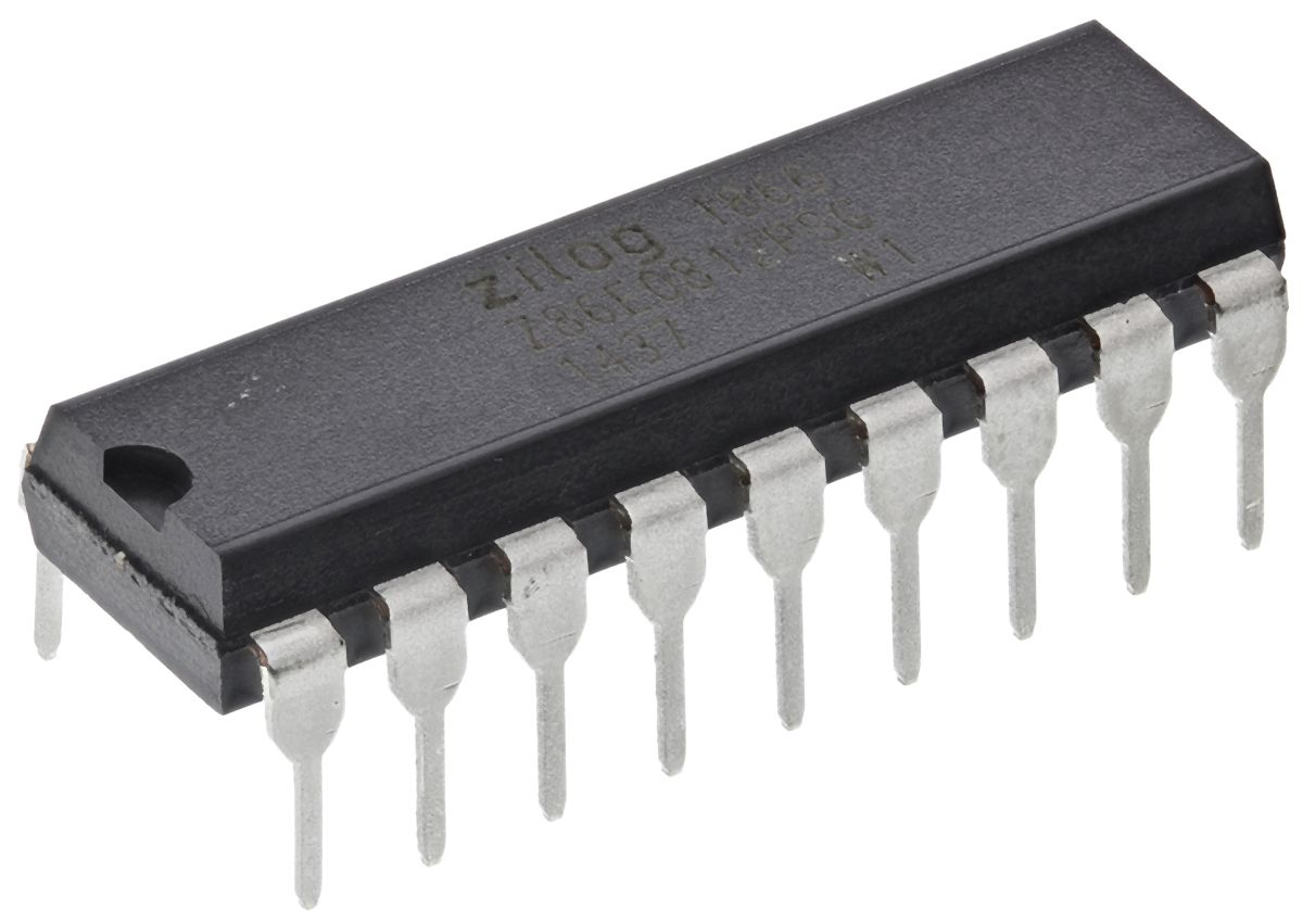 Zilog Mikrocontroller Z8 Z8 8bit Durchsteckmontage 2 KB PDIP 18-Pin 12MHz 125 B RAM