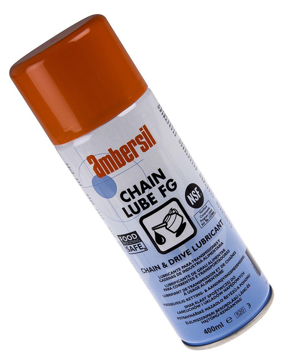 30245AB Ambersil Lubricant Oil, PTFE 400 ml Chain Lube,Food Safe RS