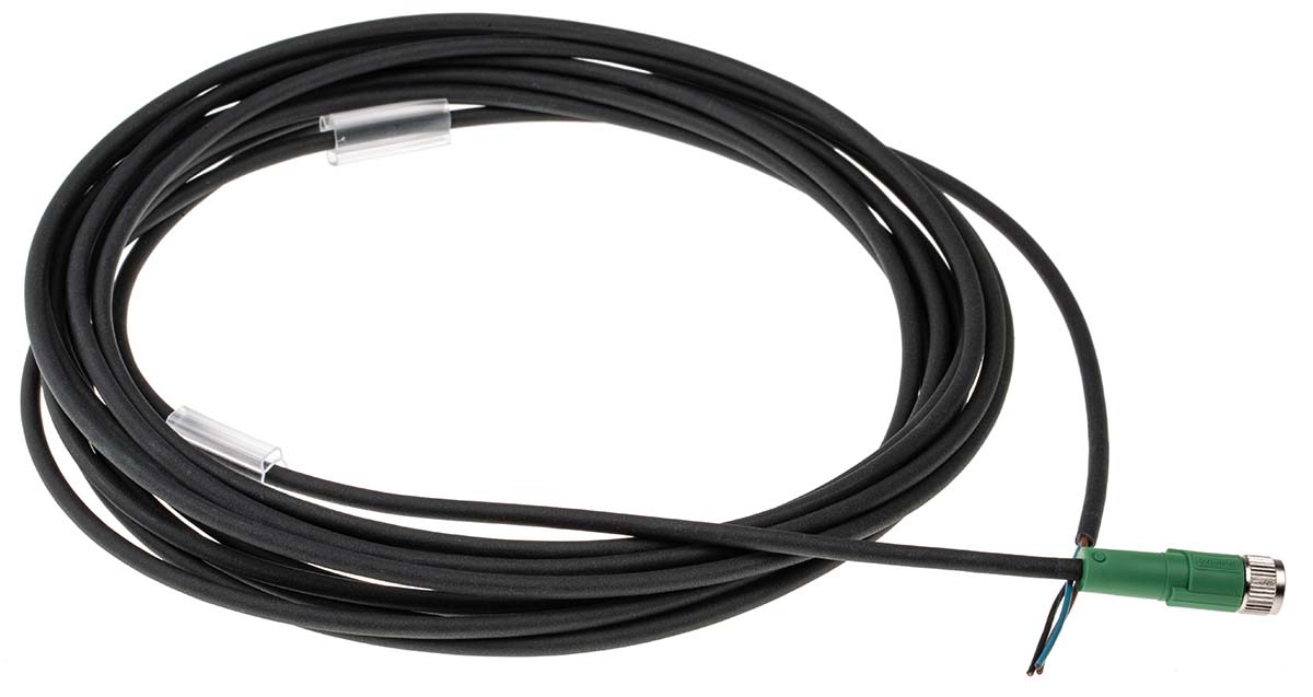 Phoenix Contact Straight Female M8 to Unterminated Sensor Actuator Cable, PUR, 5m