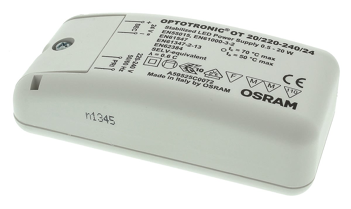 OT20/230240/24 Osram LED Driver, 24V Output, 20W Output, 830mA