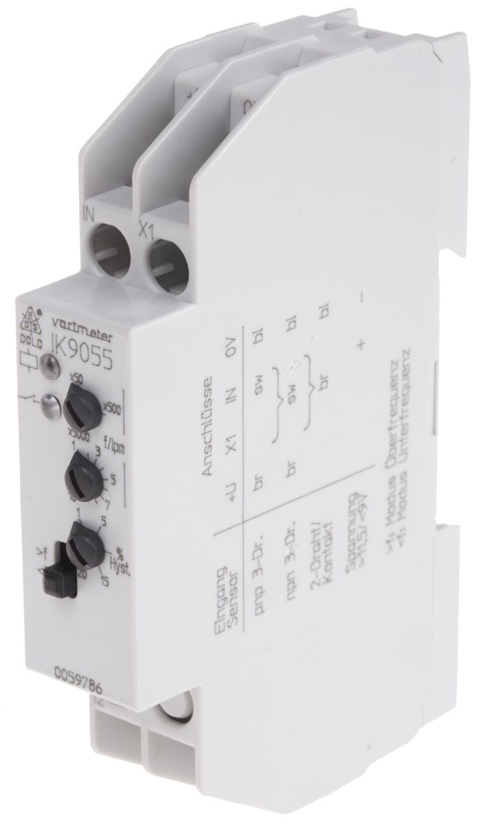 IK9055.11 5050000IPM UH=DC24V Hyst.120 Dold DIN Rail Speed Monitoring Relay, SPDT RS