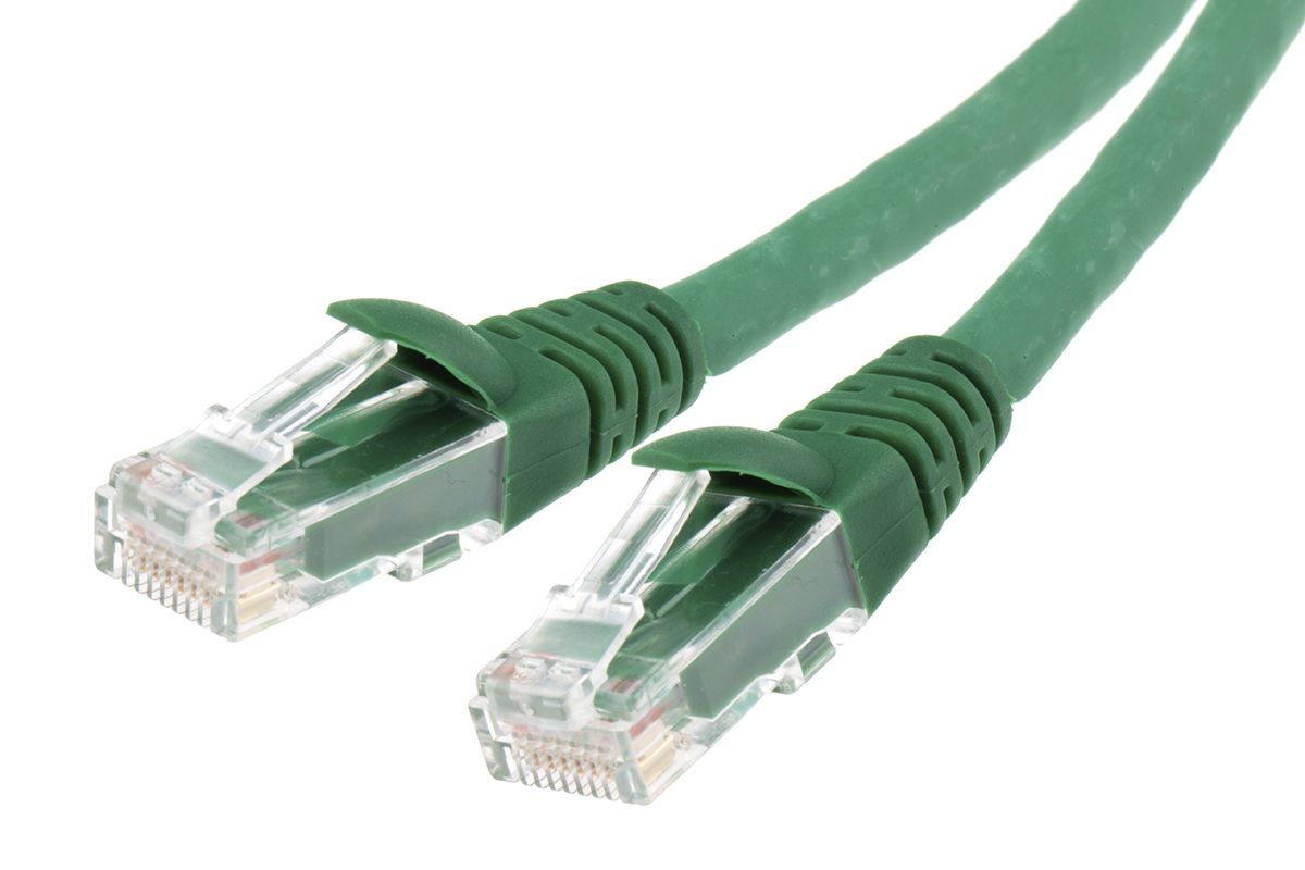 RS PRO Cat6 Ethernet Cable, RJ45 to RJ45, U/UTP Shield, Green LSZH ...