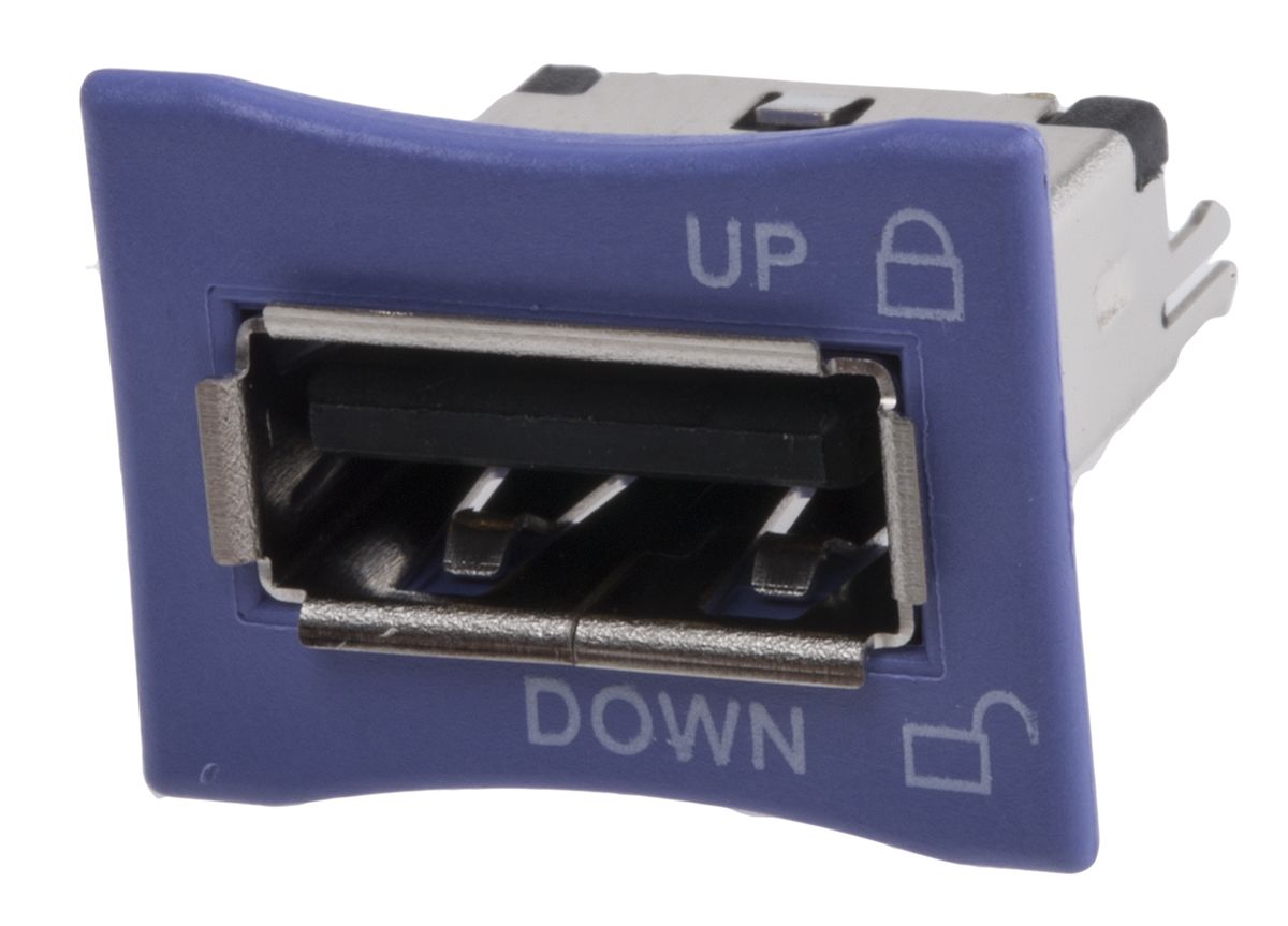 TE Connectivity Straight, Through Hole, Socket Type A 2.0 USB Connector
