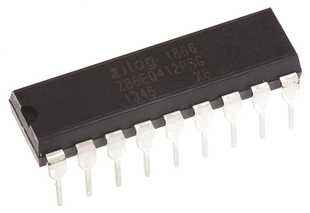 Zilog Mikrocontroller Z8 Z8 8bit Durchsteckmontage 1 kB PDIP 18-Pin 12MHz 125 B RAM