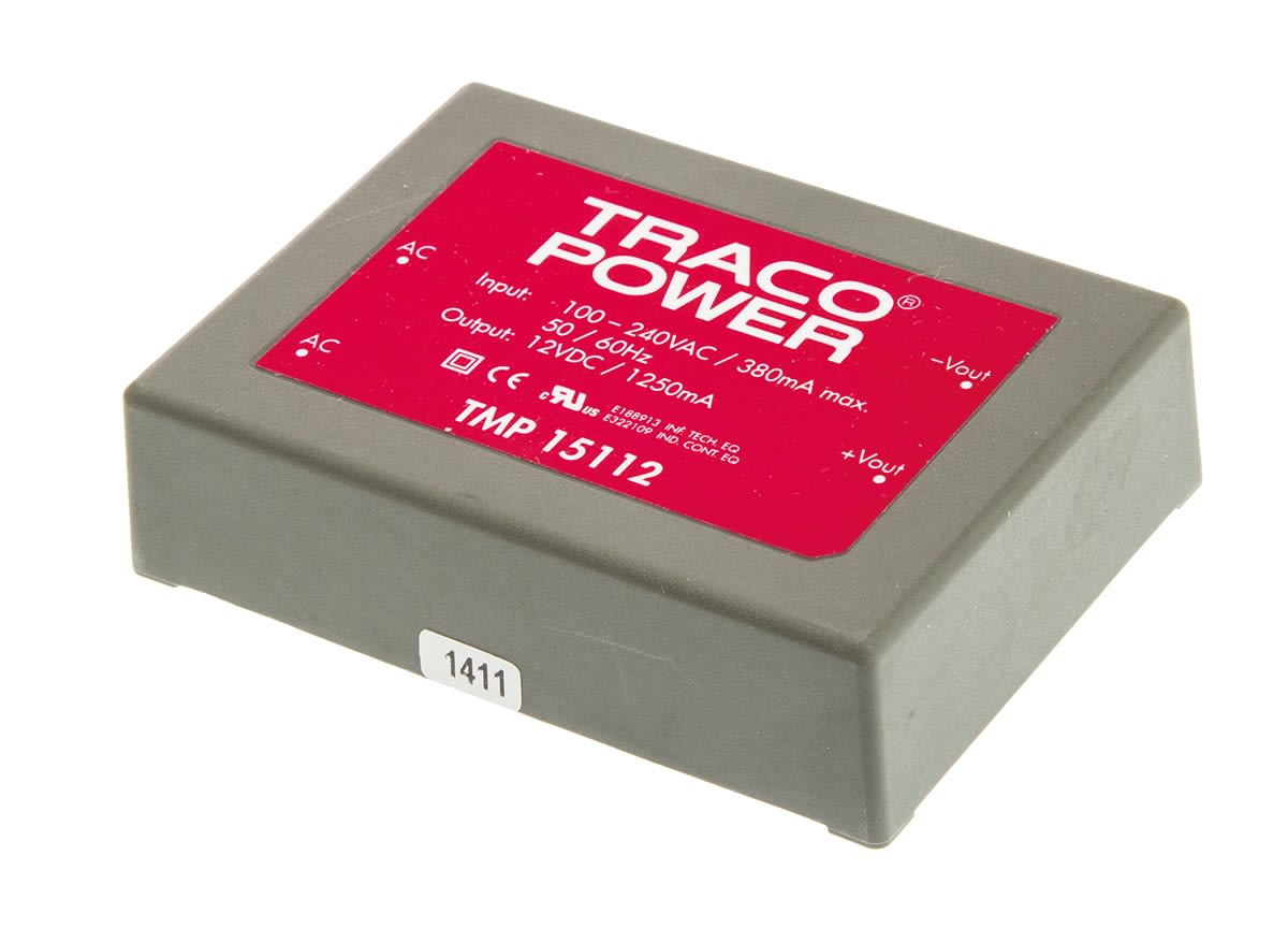 15W, 12V AC To DC Single Output Power Supply