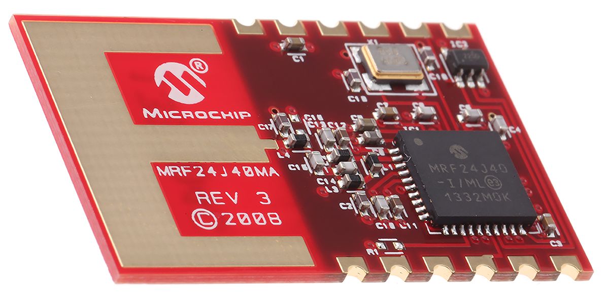 Microchip MRF24J40MAI/RM Zigbee Transceiver, 12Pin Module RS