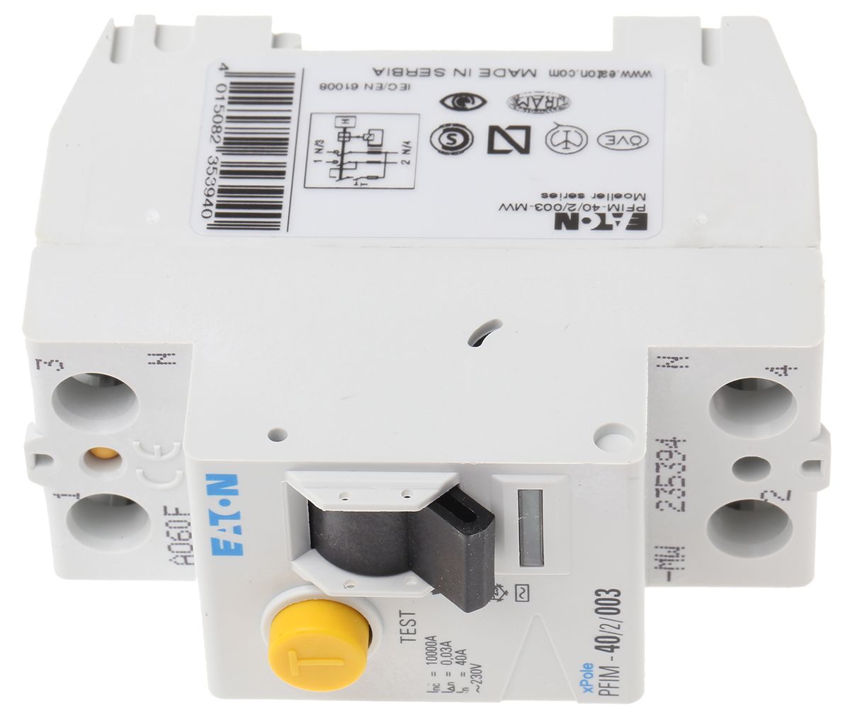 235394 PFIM 40 2 003 MW RCCB Eaton PFIM 1P N 40A sensibilità 30mA