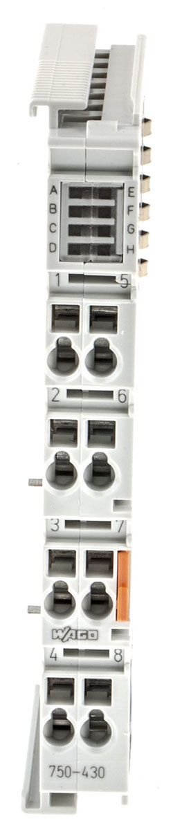 PLC – I/O modul, řada: TM5 pro Řada 750, 100 x 12 x 64 mm, typ vstupní: Digitální 8 (kanál) vstupů 24 V DC Wago