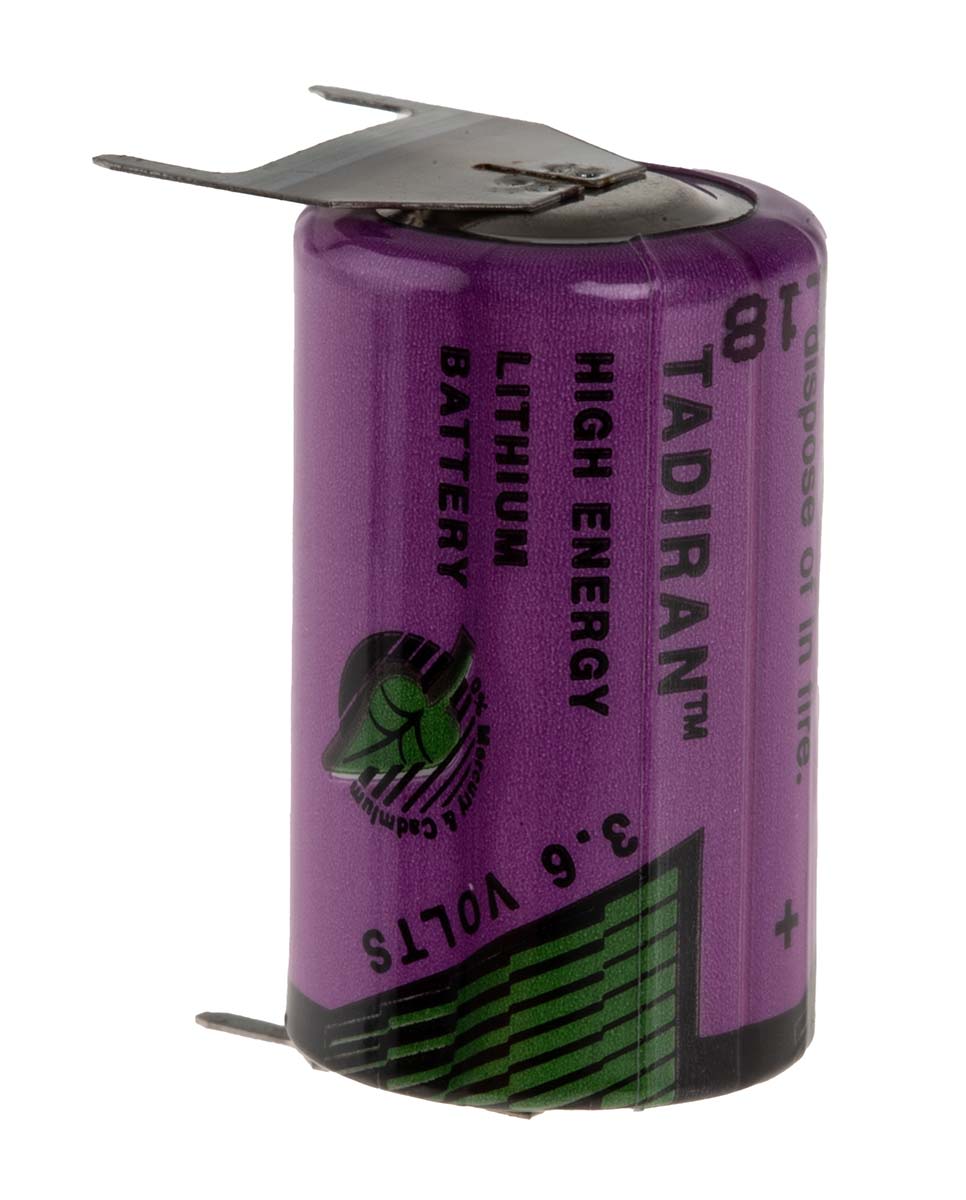 Tadiran 1/2 AA Batterie, 3.6V / 1.1Ah Li-Thionylchlorid, Fahnen