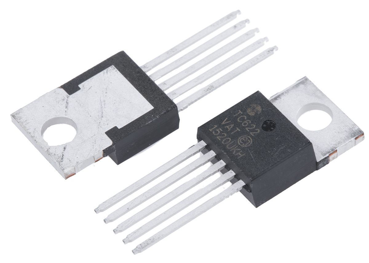 Microchip Treiber Temperatursensor THT -40 → +125 °C, Analog, 5-Pin