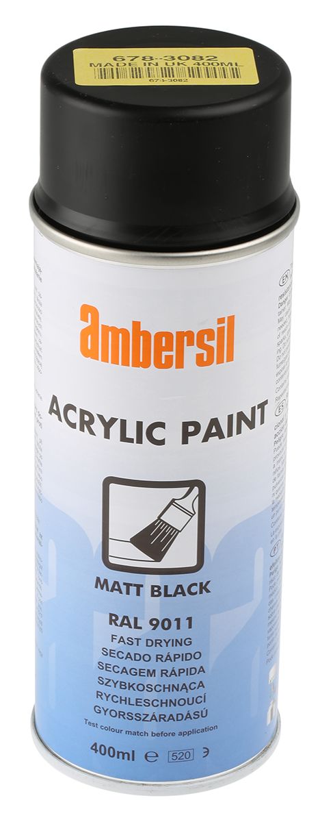 Ambersil 400ml Black Matt Spray Paint
