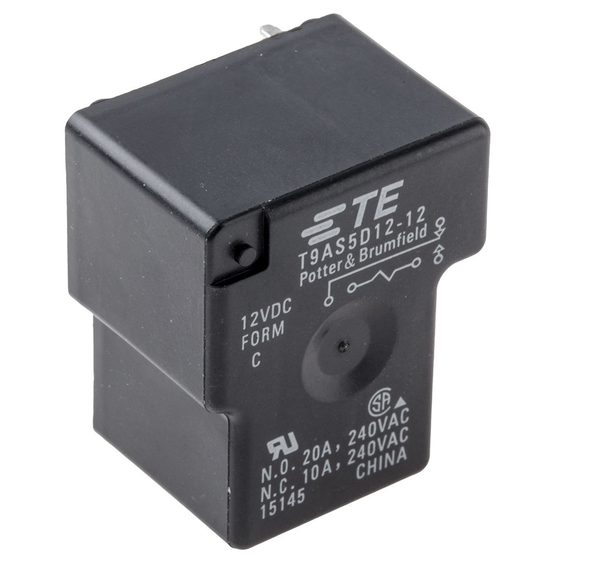 T9AS5D1212=T9A TE Connectivity PCB Mount NonLatching Relay, 12V dc
