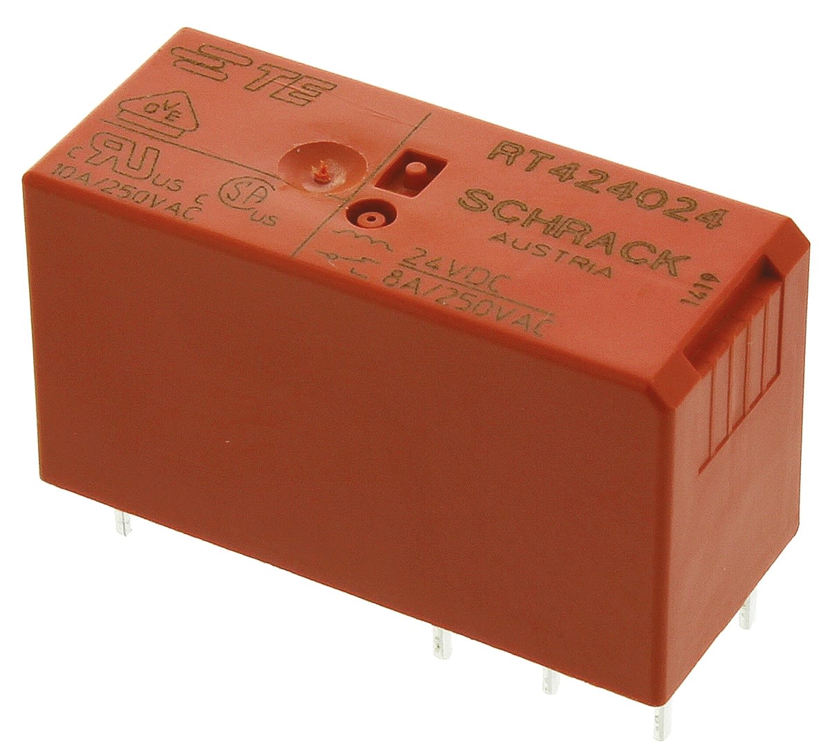 RT424024 613932438 TE Connectivity PCB Mount Power Relay, 24V dc