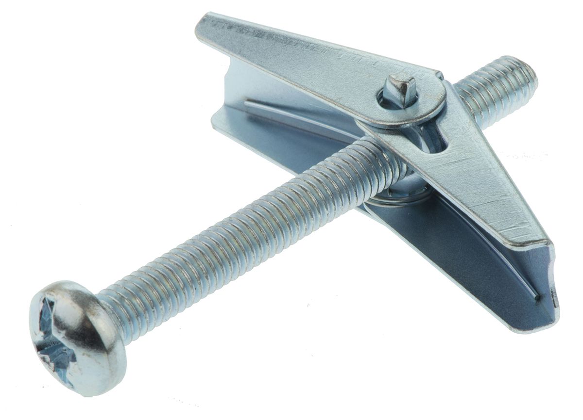 RawlPlugINTERSET Spreizdübel Typ Federklapp-Fixierung, Ø 18mm L. 60mmPozidriv, mit Linsenkopf-Schraube Stahl für 3