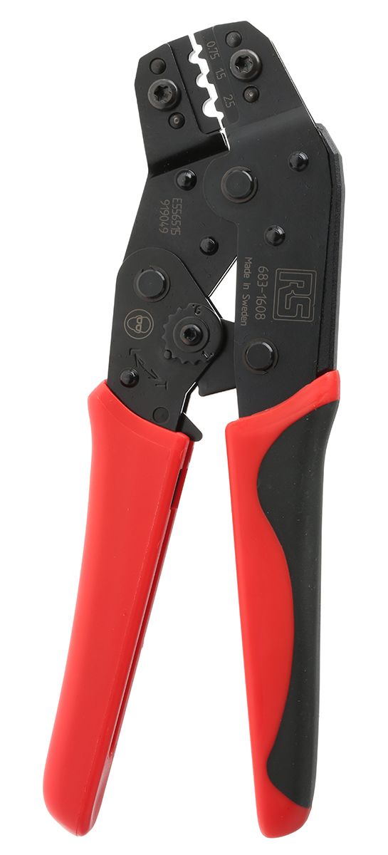 RS PRO Ratcheting Hand Crimping Tool for Tubular Cable Lug