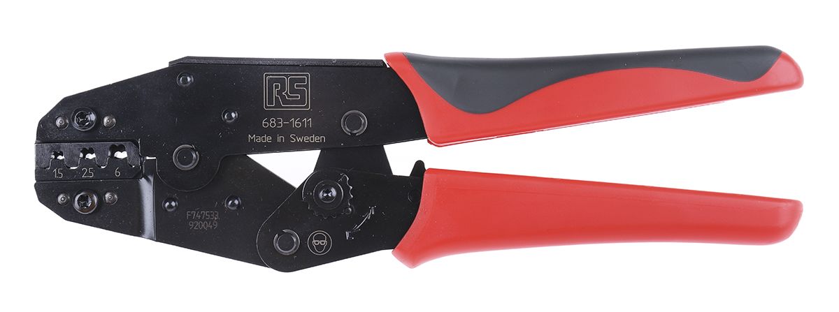 RS PRO Ratcheting Hand Crimping Tool for Open Barrel Terminal