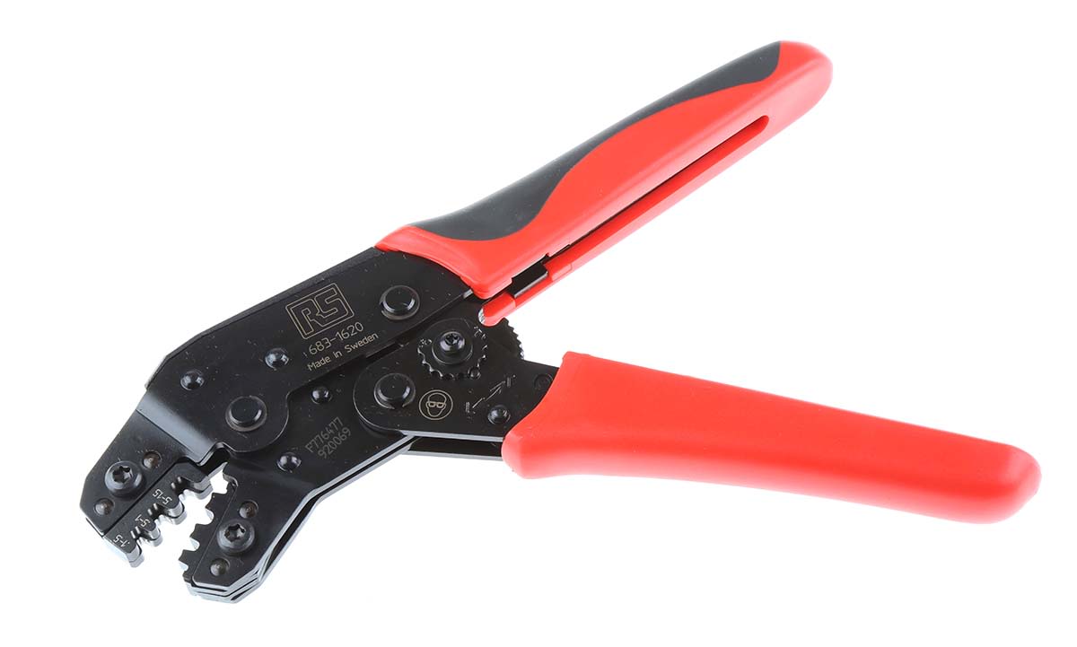 RS PRO Ratcheting Hand Crimping Tool for Open Barrel Terminal