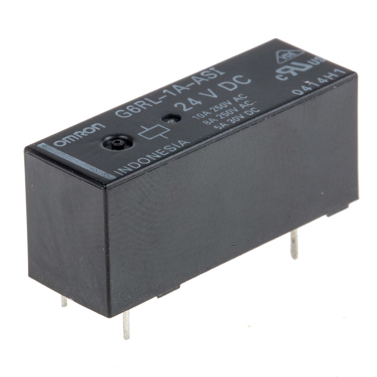 G6RL1AASI24DC | Omron PCB Mount Power Relay, 24V dc Coil, 10A Switching ...