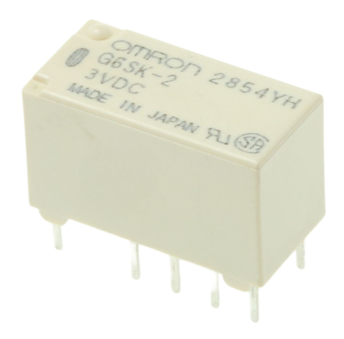 G6SK2 3DC Omron PCB Mount Latching Signal Relay, 3V dc Coil, 2A