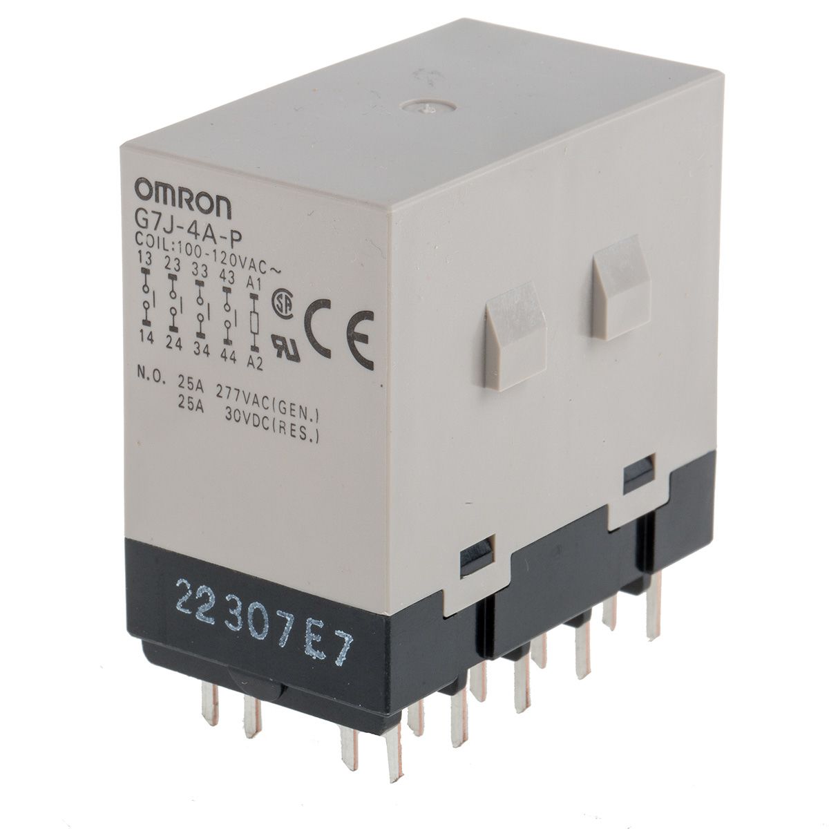 G7J4AP100120AC Omron PCB Mount Power Relay, 120V Coil, 25A Switching