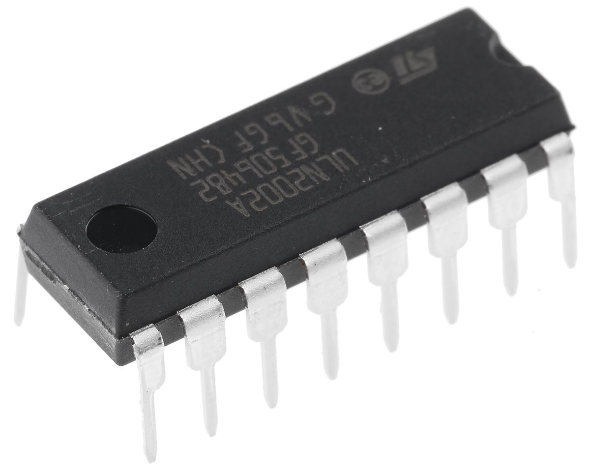 STMicroelectronics ULN2002A, 7-element NPN Darlington Transistor, 500 mA 50 V HFE:1000, 16-Pin PDIP