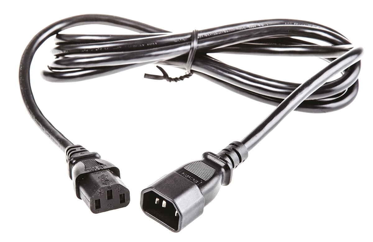 APC IEC C13 Socket to IEC C14 Plug Power Cord, 2.5m