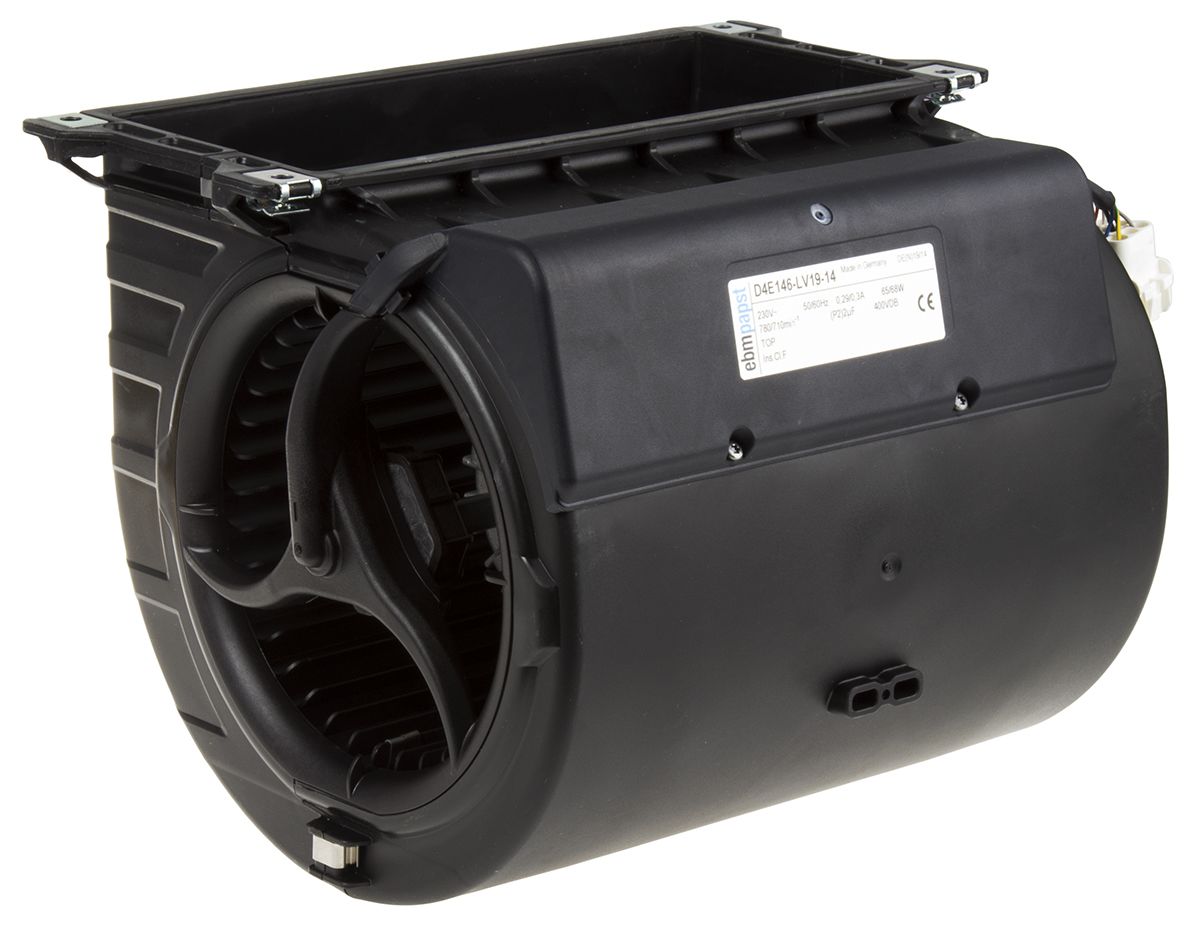 ebm-papst D4E146 Series Centrifugal Fan, 230 V ac, 565m³/h, AC Operation, 216 x 203 x 272mm