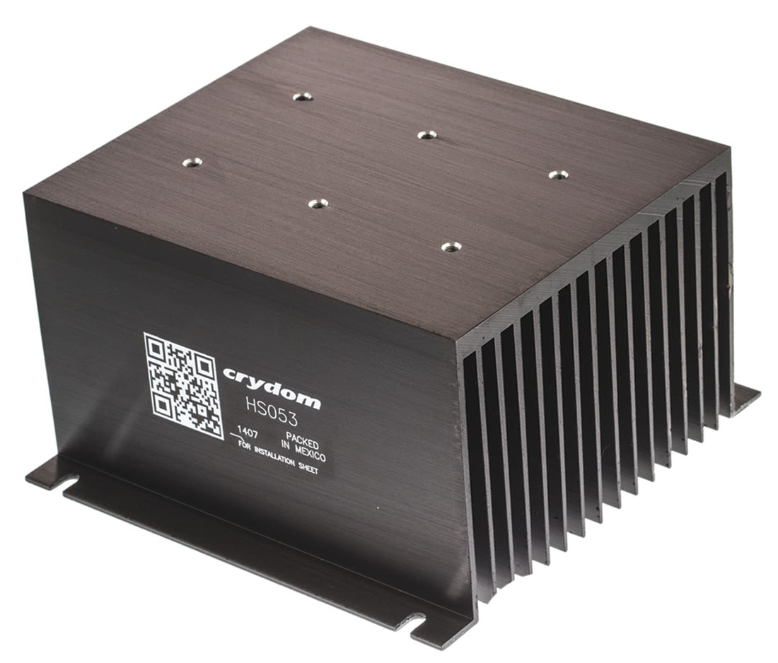 Panel Mount Relay Heatsink for use with 1 x 3 phase SSR, 1, 2 or 3 single or dual SSR