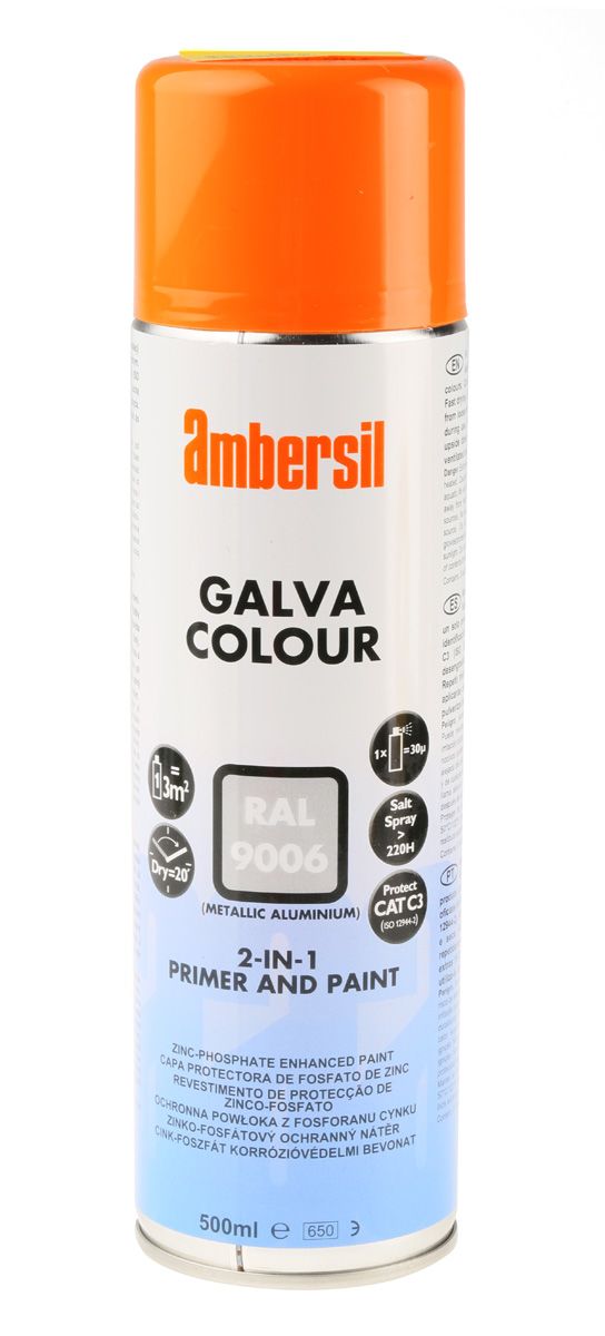 Ambersil 500ml Silver Satin Spray Paint