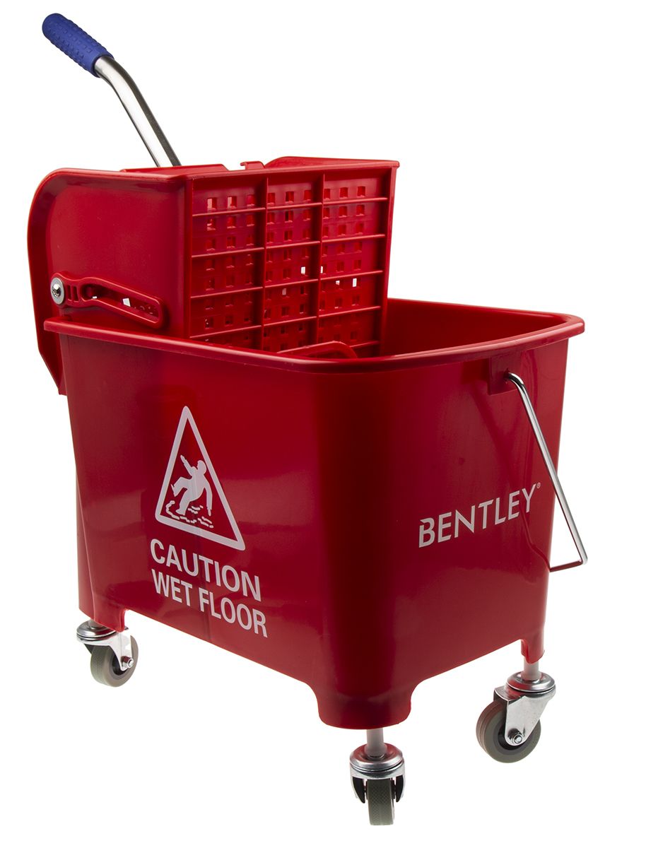 20L Plastic Red Mop Bucket With Handle