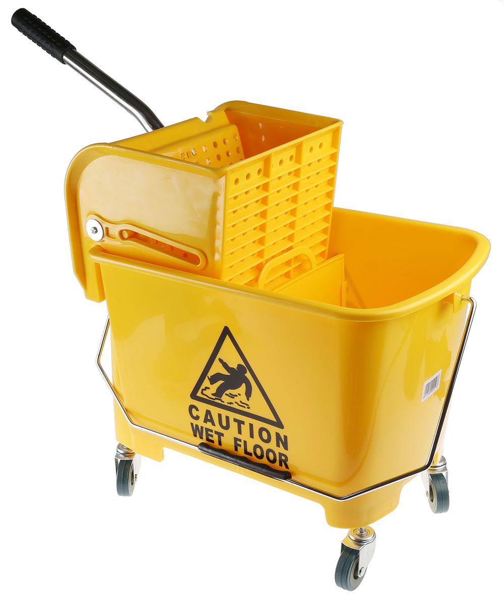 20L Plastic Yellow Mop Bucket With Handle