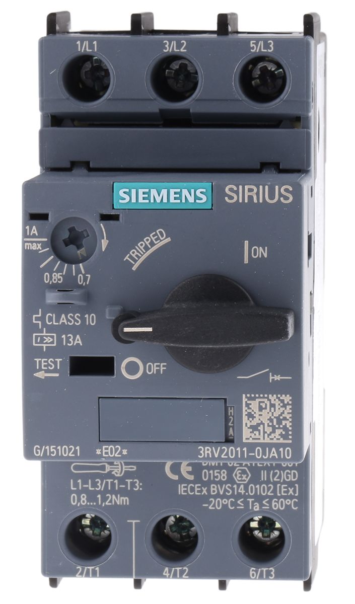 Siemens 0.7 → 1 A Sirius Innovation Motor Protection Circuit Breaker