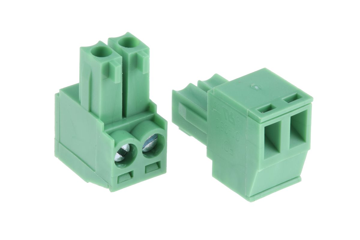 20020004-C021B01LF | Amphenol FCI 2-Way Non-Fused Terminal Block, 10A ...