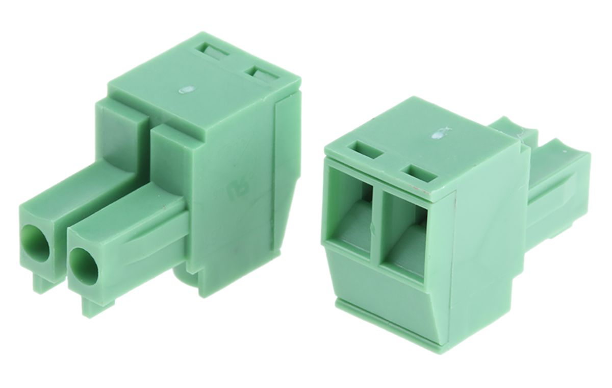 Amphenol FCI 2-Way Non-Fused Terminal Block, 10A, Screw Down Terminals, 26 → 16 AWG, Cable Mount