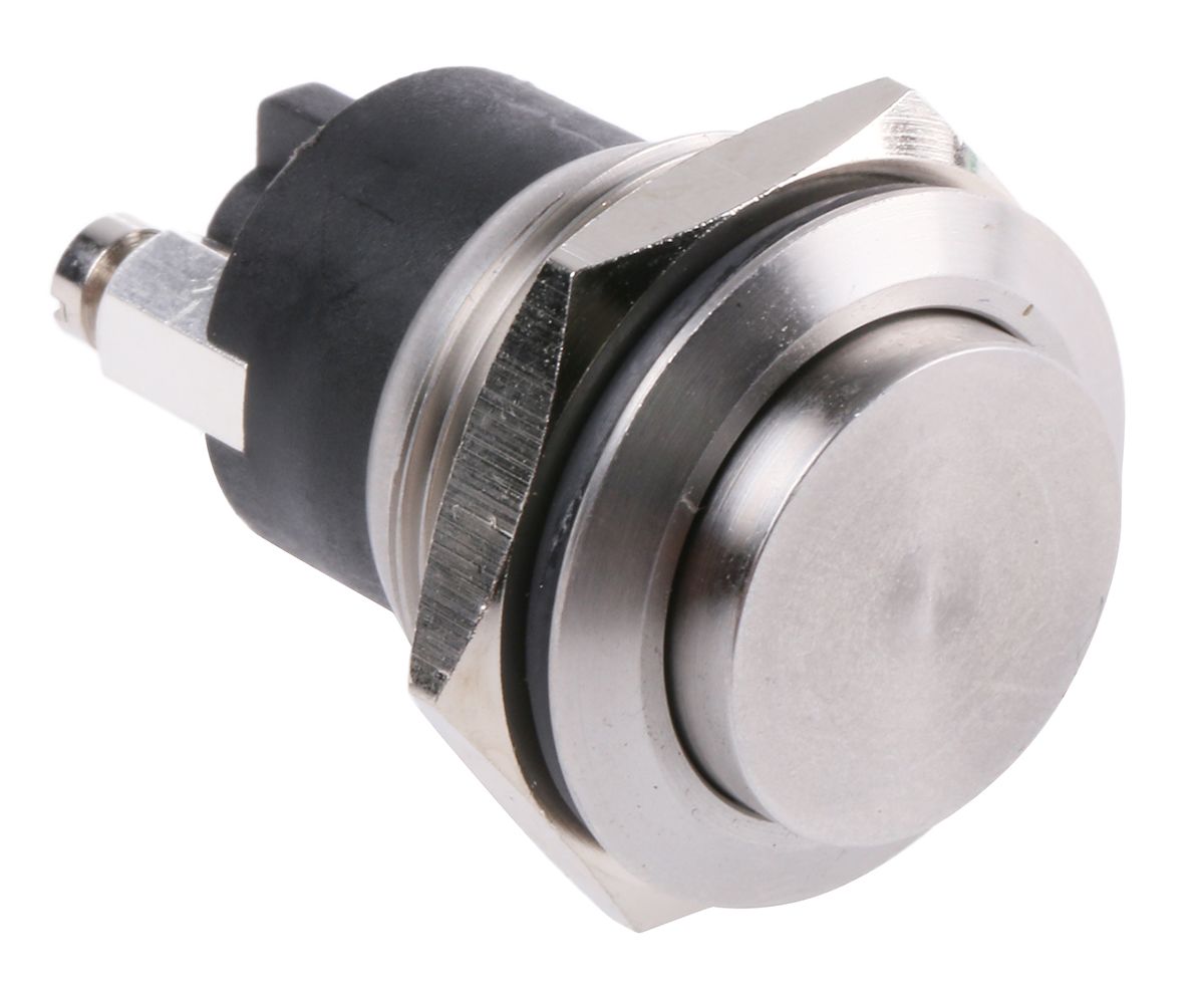 MP0037/2 Bulgin Momentary Push Button Switch, Panel Mount, SPST, 19