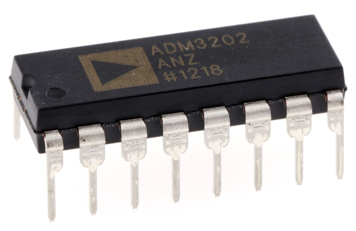 Analog Devices ADM3202ANZ Line Transceiver, 16-Pin PDIP
