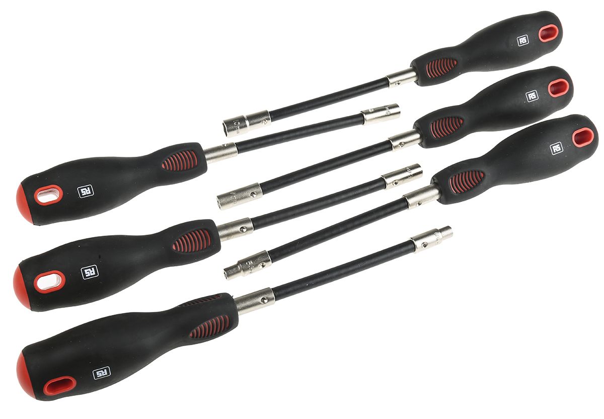 RS PRO Interchangeable Slotted Screwdriver Set 6 Piece